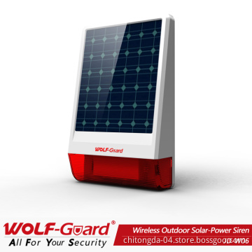 2014 Newest Wireless Solar Siren Jd-W06 Smart Alarm Outdoor Siren Home Alarm